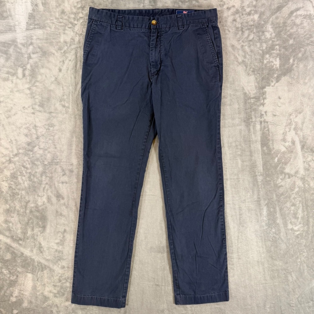 Vineyard Vines Breaker Pants Mens Size 34x32 Navy Blue Chino Pants